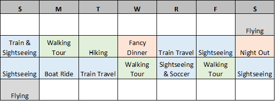 Example Itinerary